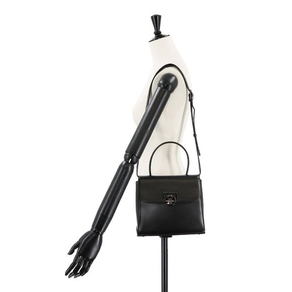 GIVENCHY 2way Hand Shoulder Bag Leather Black Purse - Picture 1 of 15